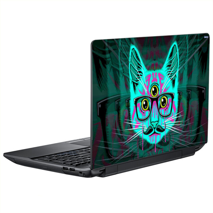 Наклейка на ноутбуки Кот в очках