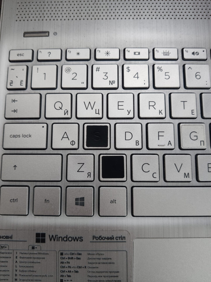 Наліпки для клавіатури для сліпого набору тексту