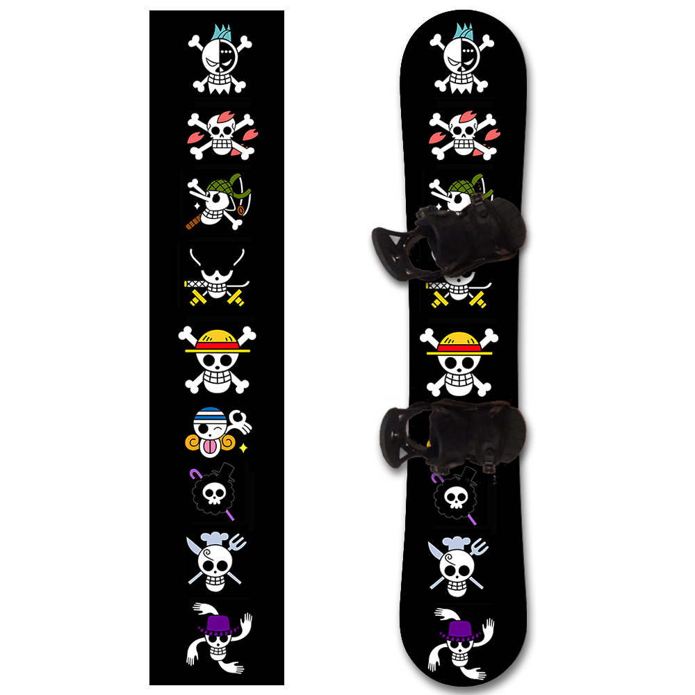 Наклейка на сноуборд One Piece skull characters